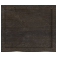 vidaXL Table Top Dark Brown 60x50x(2-4) cm Treated Solid Wood Oak 4