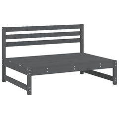 5 Piece Garden Lounge Set Solid Wood Pine Grey
