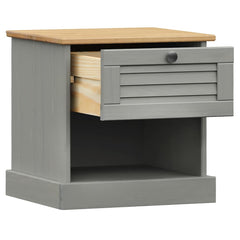 vidaXL Bedside Cabinet VIGO Grey 42x35x42 cm Solid Wood Pine 4