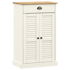 vidaXL Shoe Cabinet VIGO White 60x35x96 cm Solid Wood Pine 2