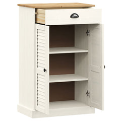 vidaXL Shoe Cabinet VIGO White 60x35x96 cm Solid Wood Pine 5