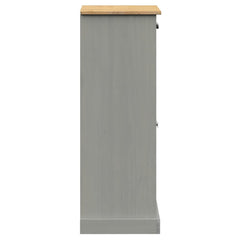 vidaXL Shoe Cabinet VIGO Grey 60x35x96 cm Solid Wood Pine 6