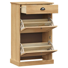vidaXL Shoe Cabinet VIGO 60x35x96 cm Solid Wood Pine 4