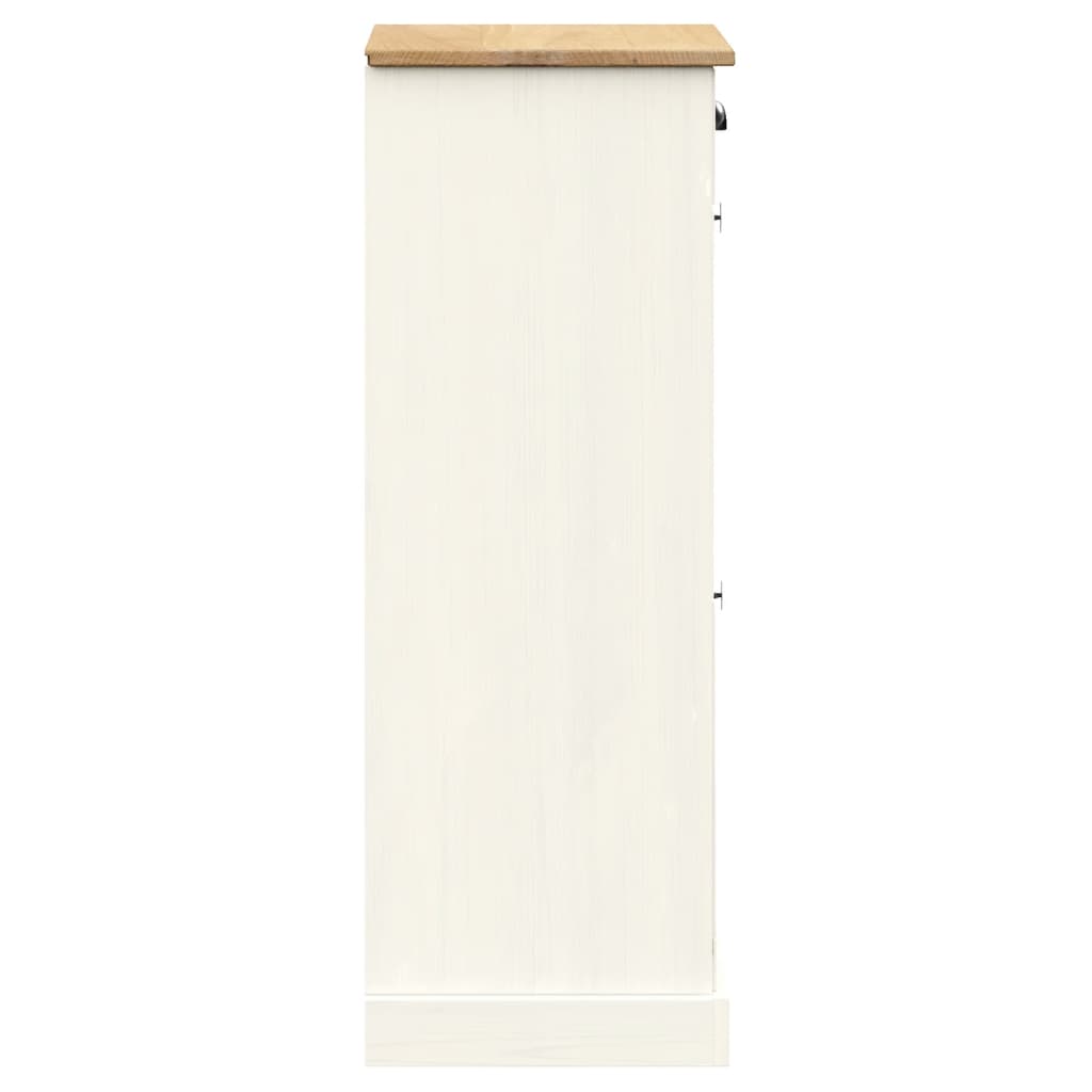vidaXL Shoe Cabinet VIGO 60x35x96 cm White Solid Wood Pine 6