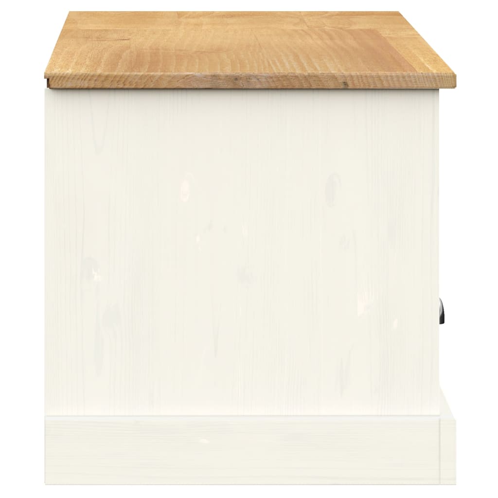 TV Cabinet "VIGO" 156x40x40 cm Solid Wood Pine White
