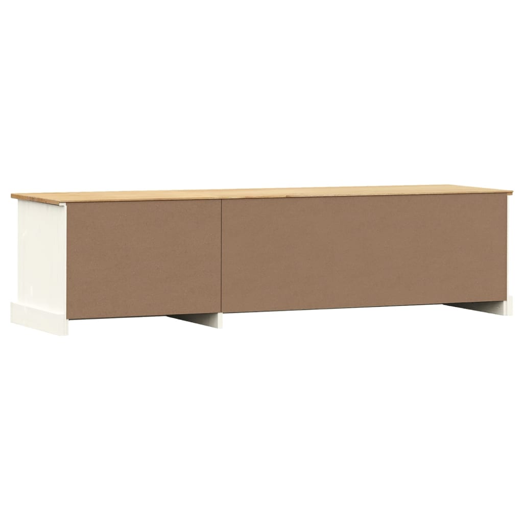 TV Cabinet "VIGO" 156x40x40 cm Solid Wood Pine White