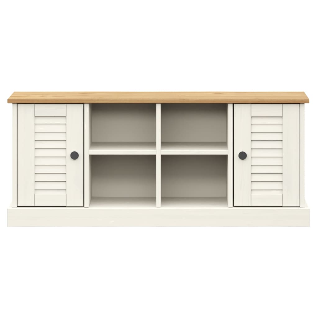 Shoe Bench "VIGO" 106x35x45 cm Solid Wood Pine White