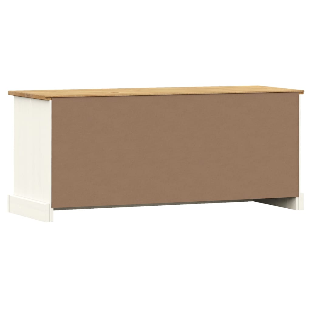 Shoe Bench "VIGO" 106x35x45 cm Solid Wood Pine White