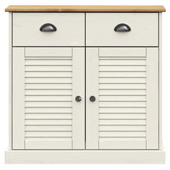 Sideboard with Drawers "VIGO" 78x40x75 cm Solid Wood Pine White