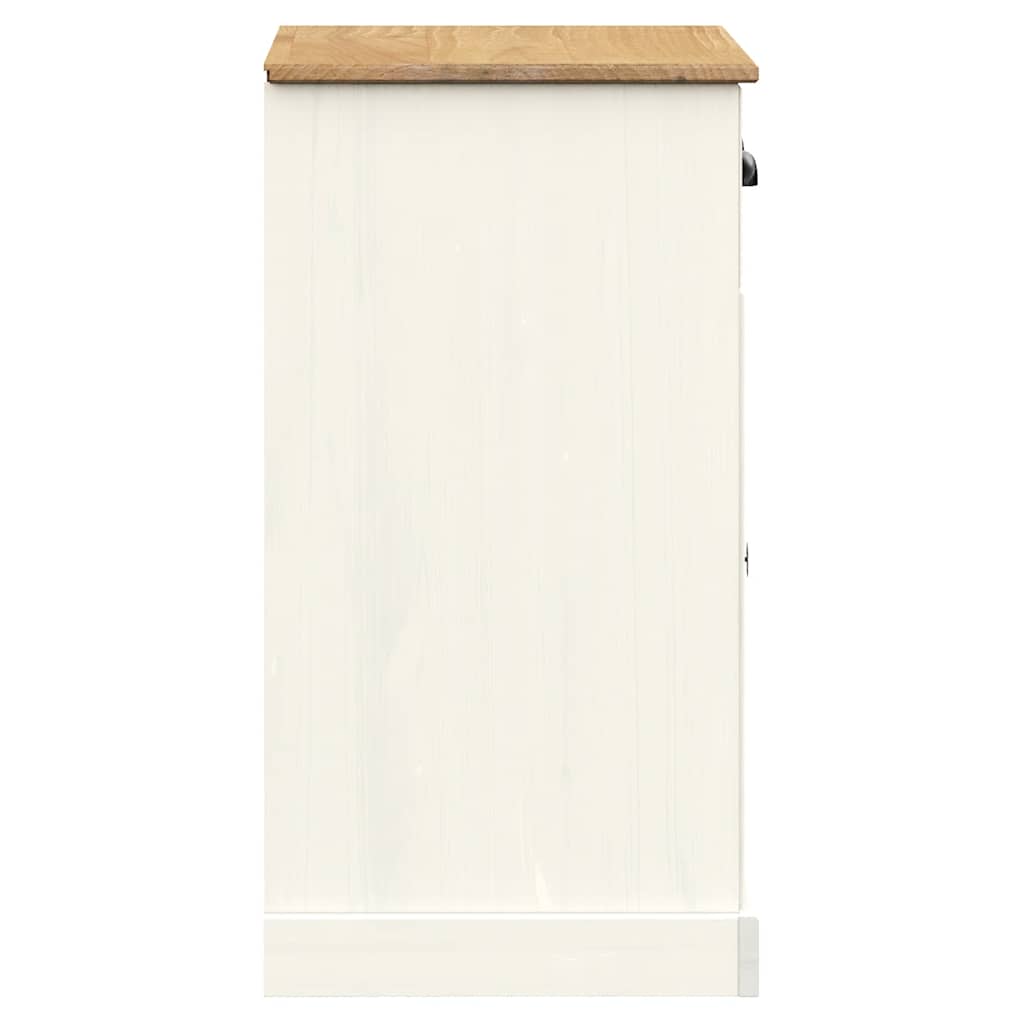 Sideboard with Drawers "VIGO" 78x40x75 cm Solid Wood Pine White