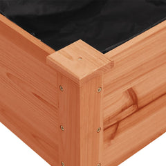 vidaXL Wheeled Planter with Liner Brown 71x37x80 cm Solid Wood Fir 4
