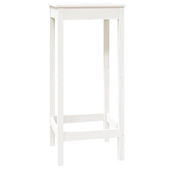 vidaXL Bar Table White 50x50x110 cm Solid Wood Pine 2