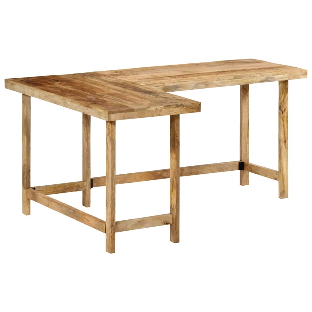 vidaXL Desk 165x110x75 cm Solid Wood Mango 2