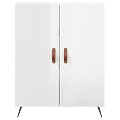 Sideboard 69,5x34x90 cm Engineered Wood High gloss white