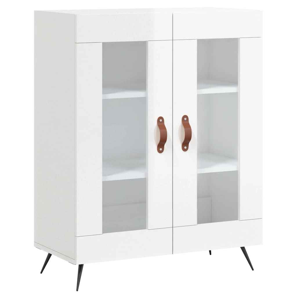 vidaXL Sideboard High Gloss White 69.5x34x90 cm Engineered Wood 2