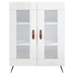 vidaXL Sideboard High Gloss White 69.5x34x90 cm Engineered Wood 5