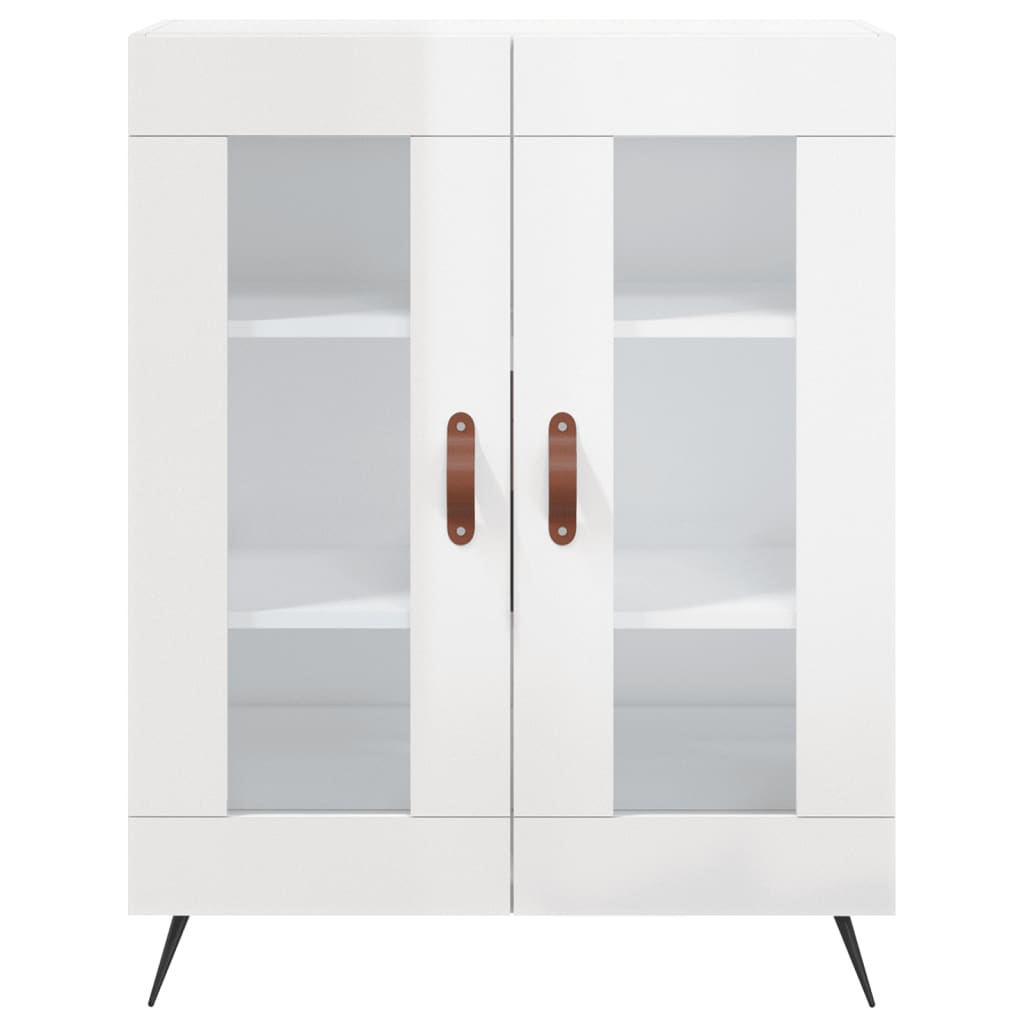 vidaXL Sideboard High Gloss White 69.5x34x90 cm Engineered Wood 5