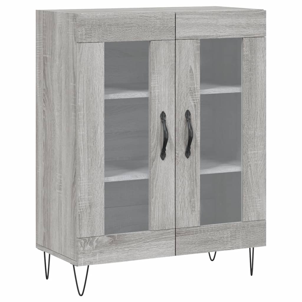 vidaXL Sideboard Grey Sonoma 69.5x34x90 cm Engineered Wood 2