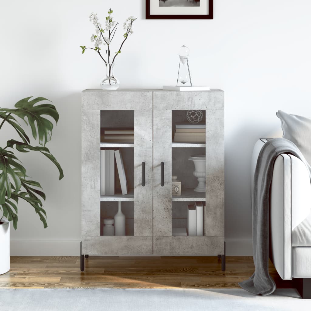 vidaXL Sideboard Concrete Grey 69.5x34x90 cm Engineered Wood 1