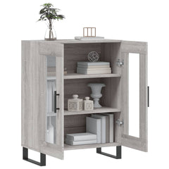 vidaXL Sideboard Grey Sonoma 69.5x34x90 cm Engineered Wood 4