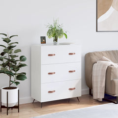 Chest of Drawers 69,5x34x90 cm Engineered Wood White