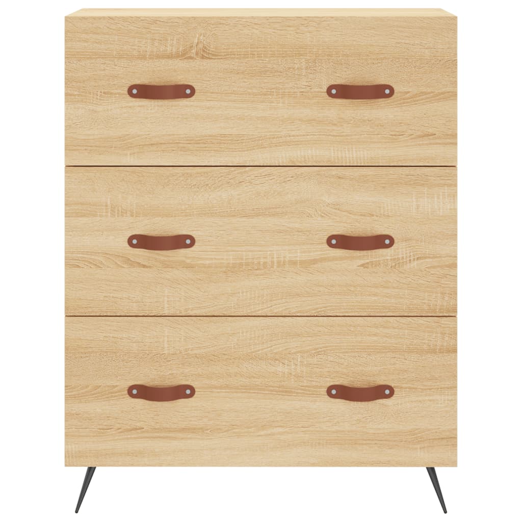 Chest of Drawers 69,5x34x90 cm Engineered Wood Sonoma oak