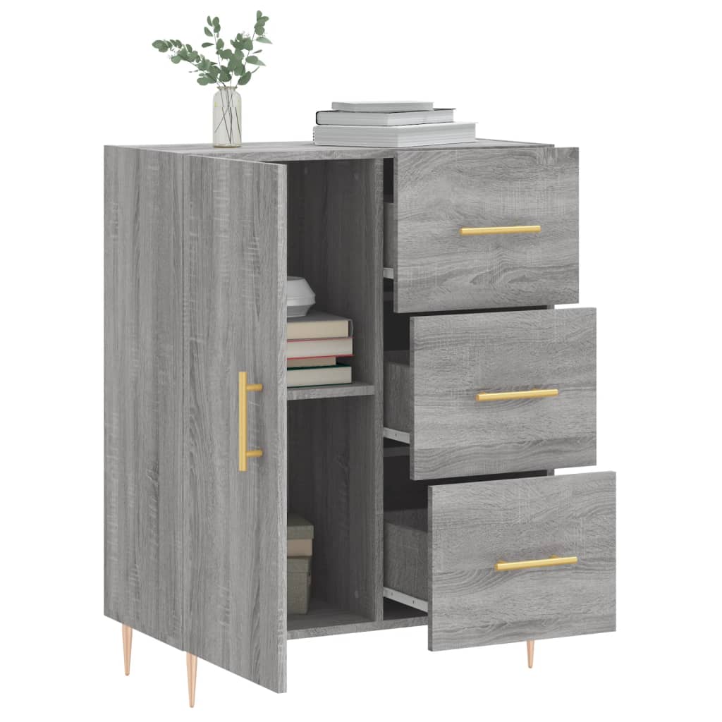 vidaXL Sideboard Grey Sonoma 69.5x34x90 cm Engineered Wood 4