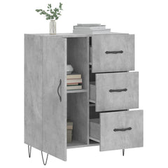 vidaXL Sideboard Concrete Grey 69.5x34x90 cm Engineered Wood 4