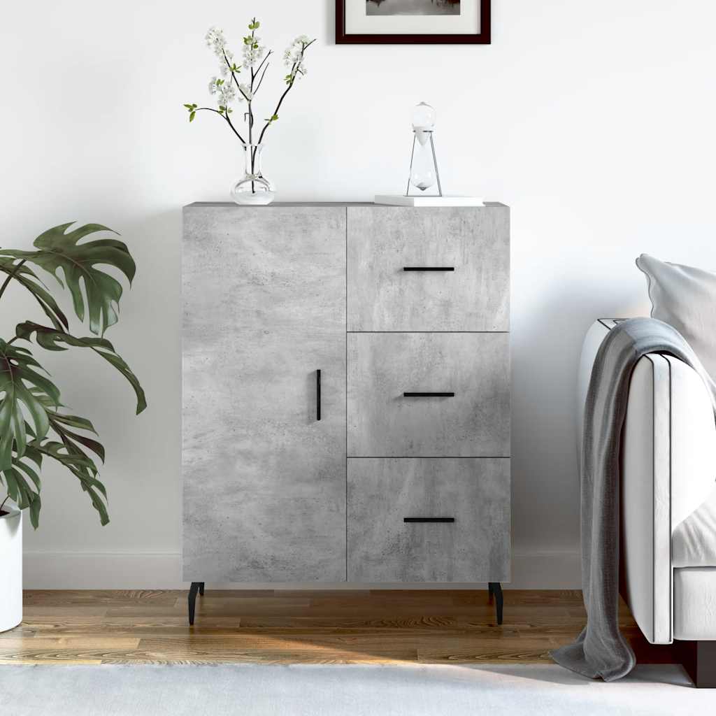 Sideboard 69,5x34x90 cm Engineered Wood Concrete grey