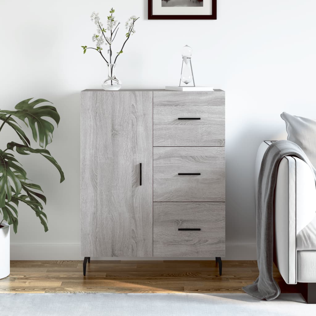 Sideboard 69,5x34x90 cm Engineered Wood Grey sonoma