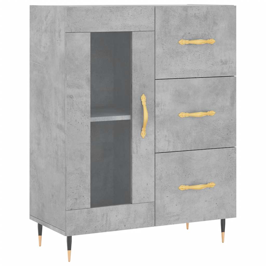 vidaXL Sideboard Concrete Grey 69.5x34x90 cm Engineered Wood 2