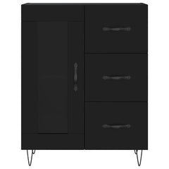 vidaXL Sideboard Black 69.5x34x90 cm Engineered Wood 5