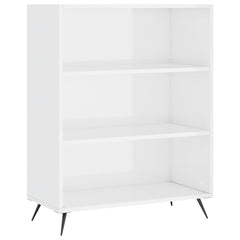 vidaXL Bookcase High Gloss White 69.5x32.5x90 cm Engineered Wood 2