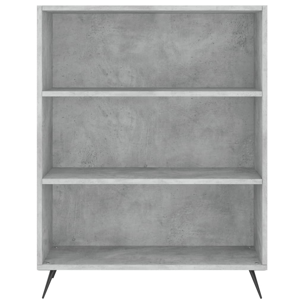 vidaXL Bookcase Concrete Grey 69.5x32.5x90 cm Engineered Wood 4
