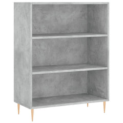 vidaXL Bookcase Concrete Grey 69.5x32.5x90 cm Engineered Wood 2
