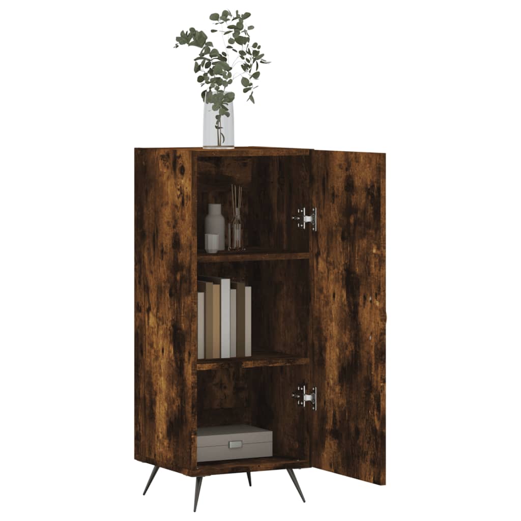 vidaXL Sideboard Smoked Oak 34.5x34x90 cm Engineered Wood 4