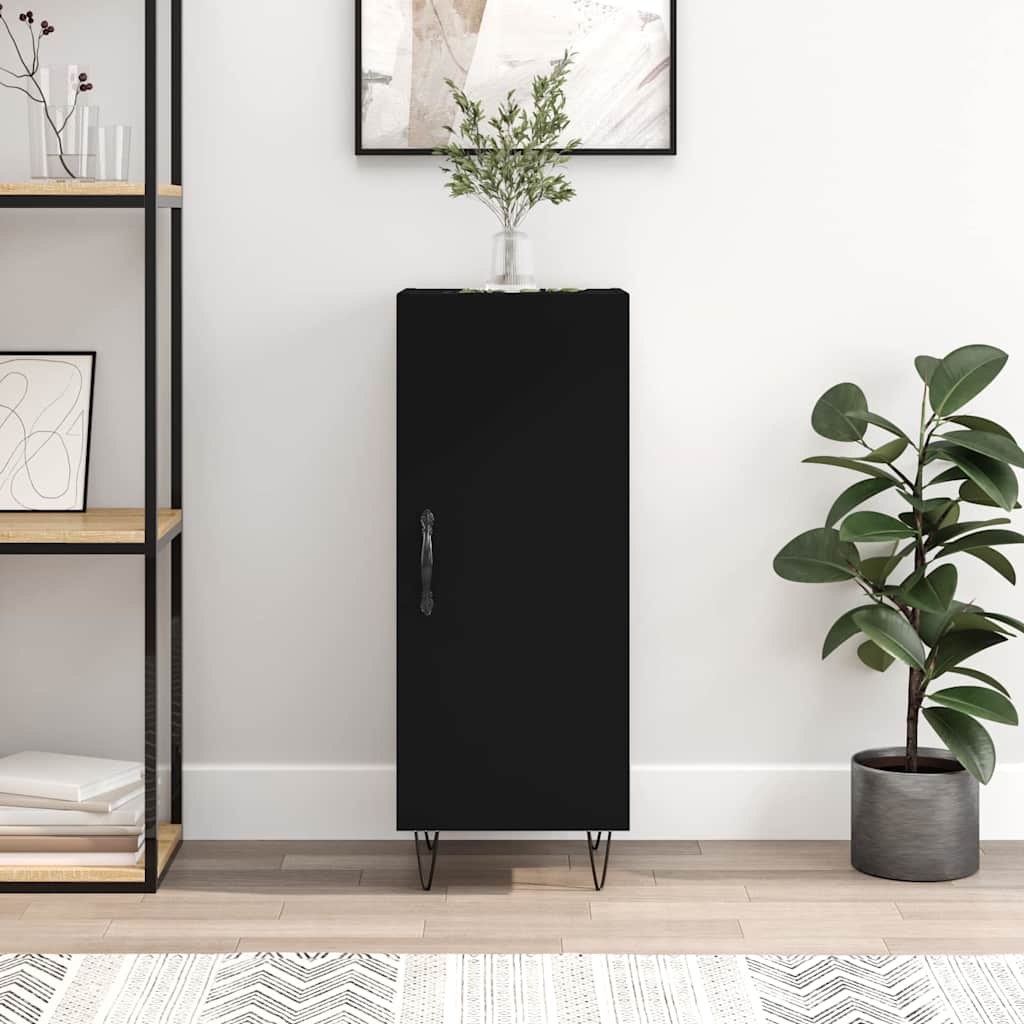 vidaXL Sideboard Black 34.5x34x90 cm Engineered Wood 1