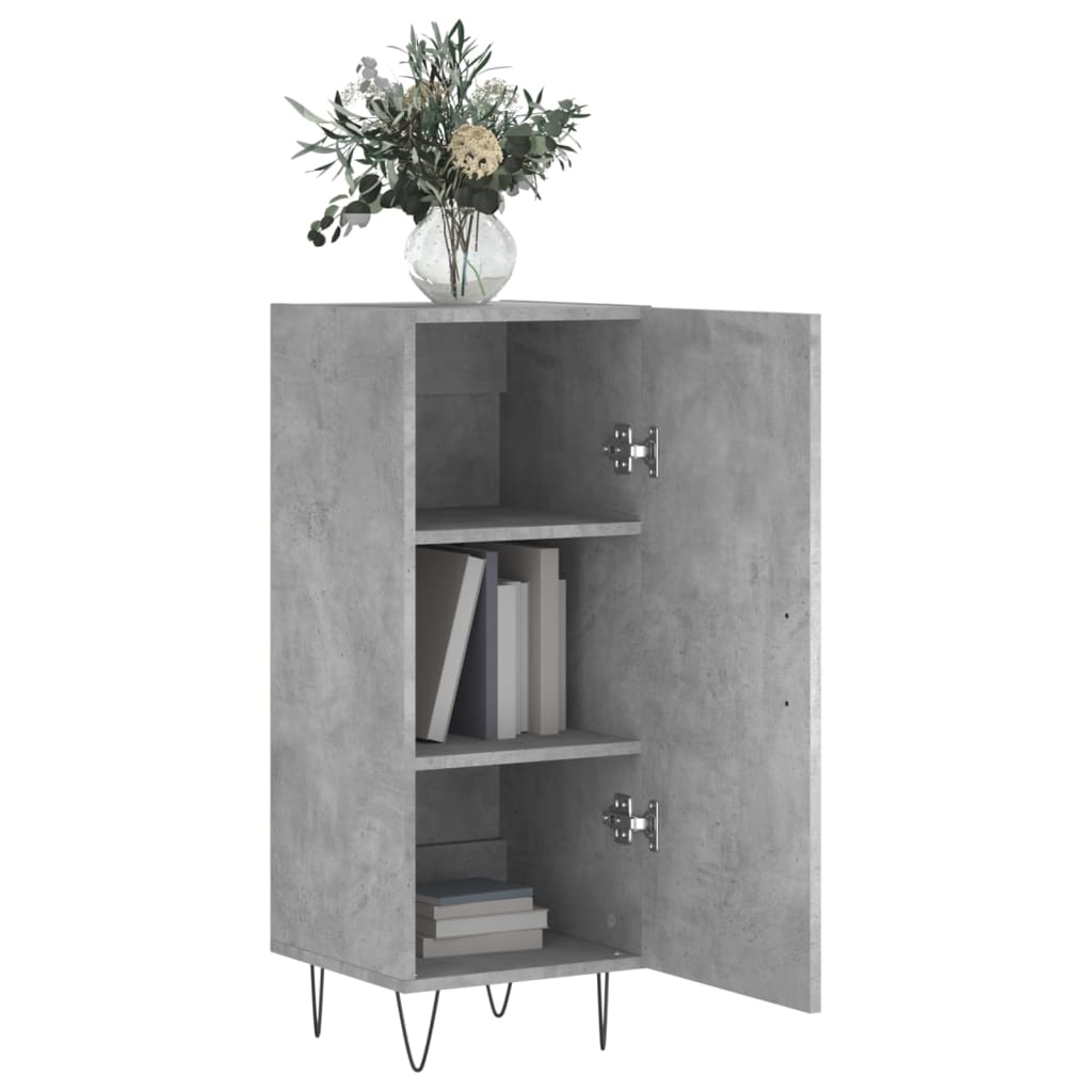 vidaXL Sideboard Concrete Grey 34.5x34x90 cm Engineered Wood 4