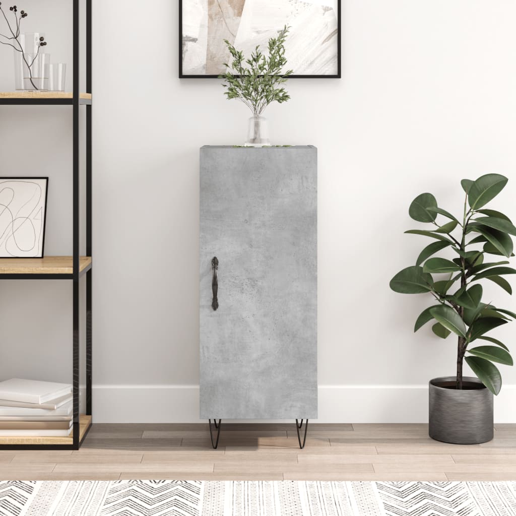 vidaXL Sideboard Concrete Grey 34.5x34x90 cm Engineered Wood 1