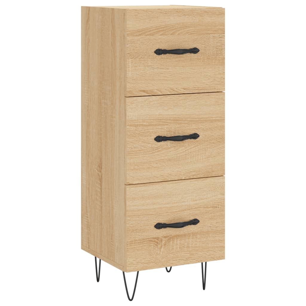 vidaXL Sideboard Sonoma Oak 34.5x34x90 cm Engineered Wood 2
