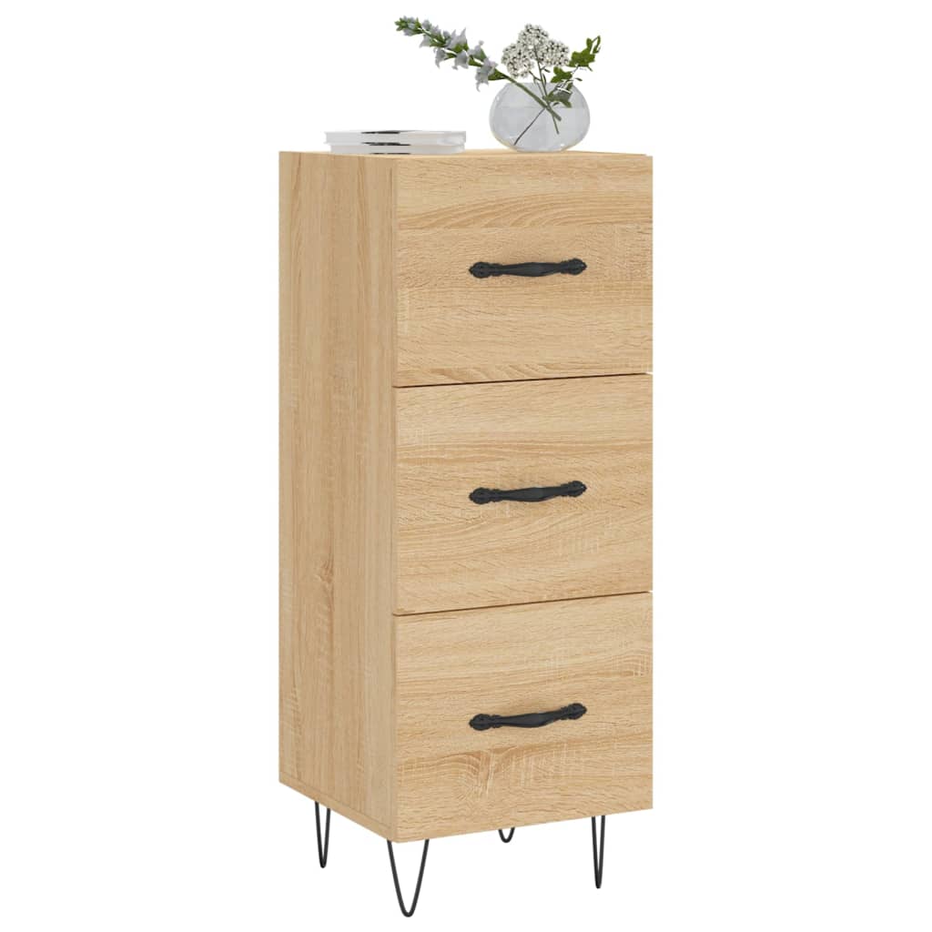 vidaXL Sideboard Sonoma Oak 34.5x34x90 cm Engineered Wood 3