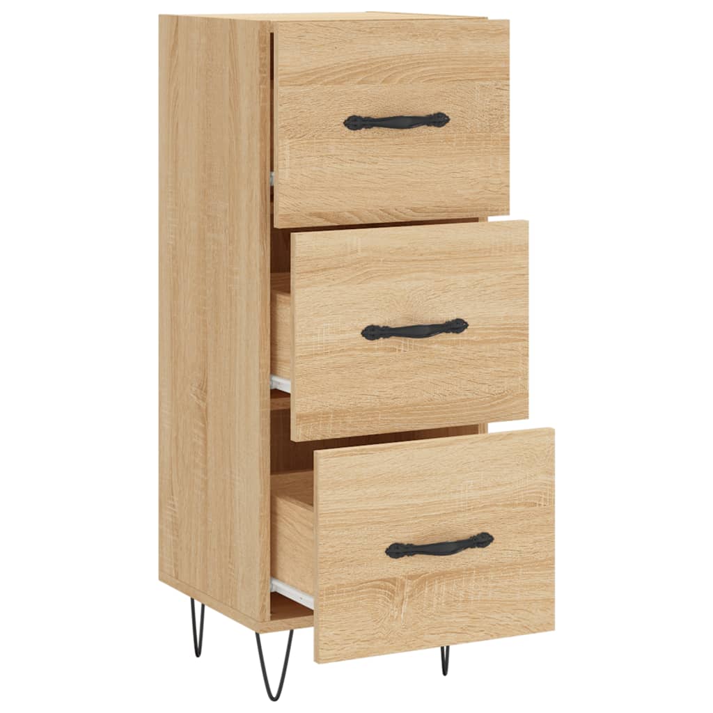 vidaXL Sideboard Sonoma Oak 34.5x34x90 cm Engineered Wood 5
