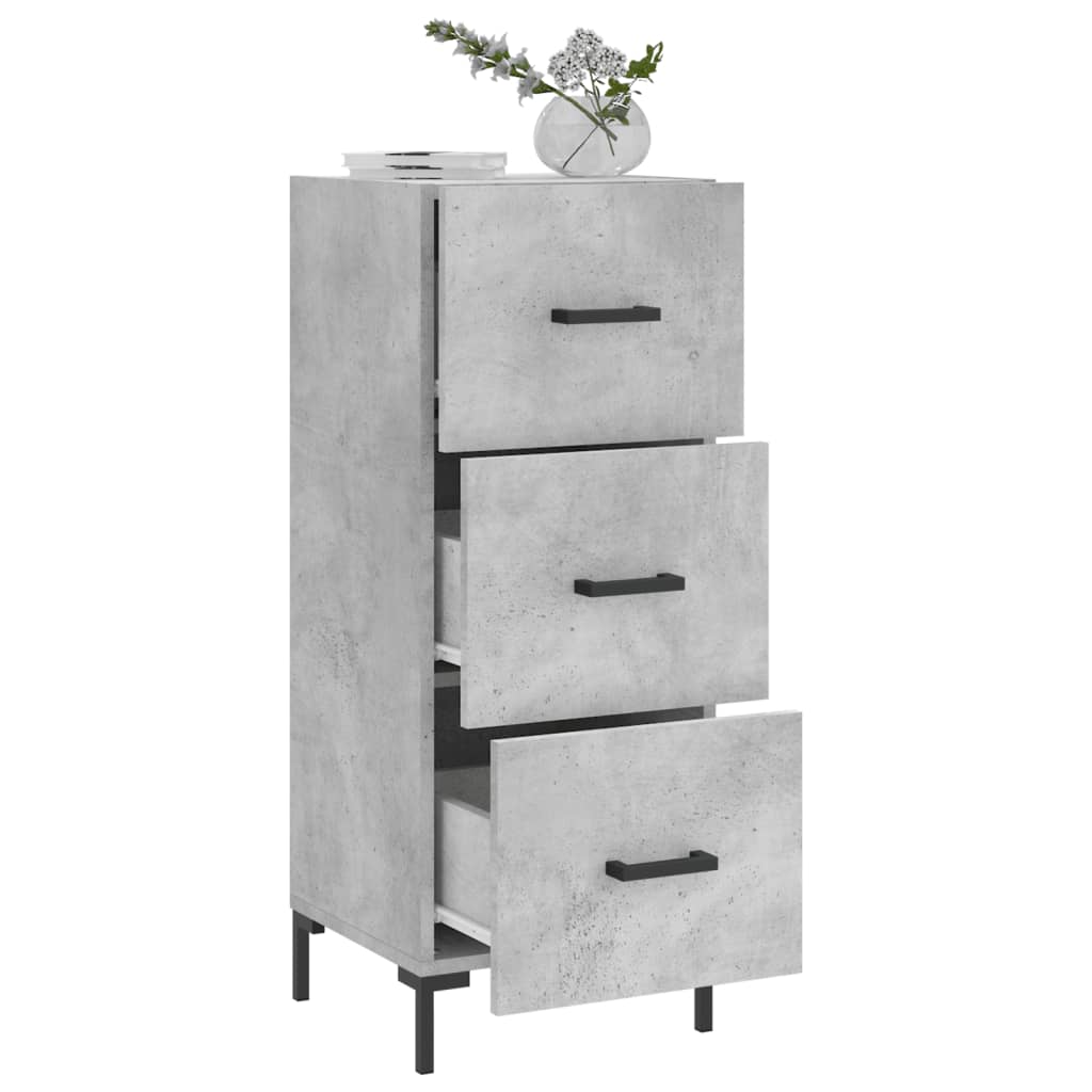 vidaXL Sideboard Concrete Grey 34.5x34x90 cm Engineered Wood 4