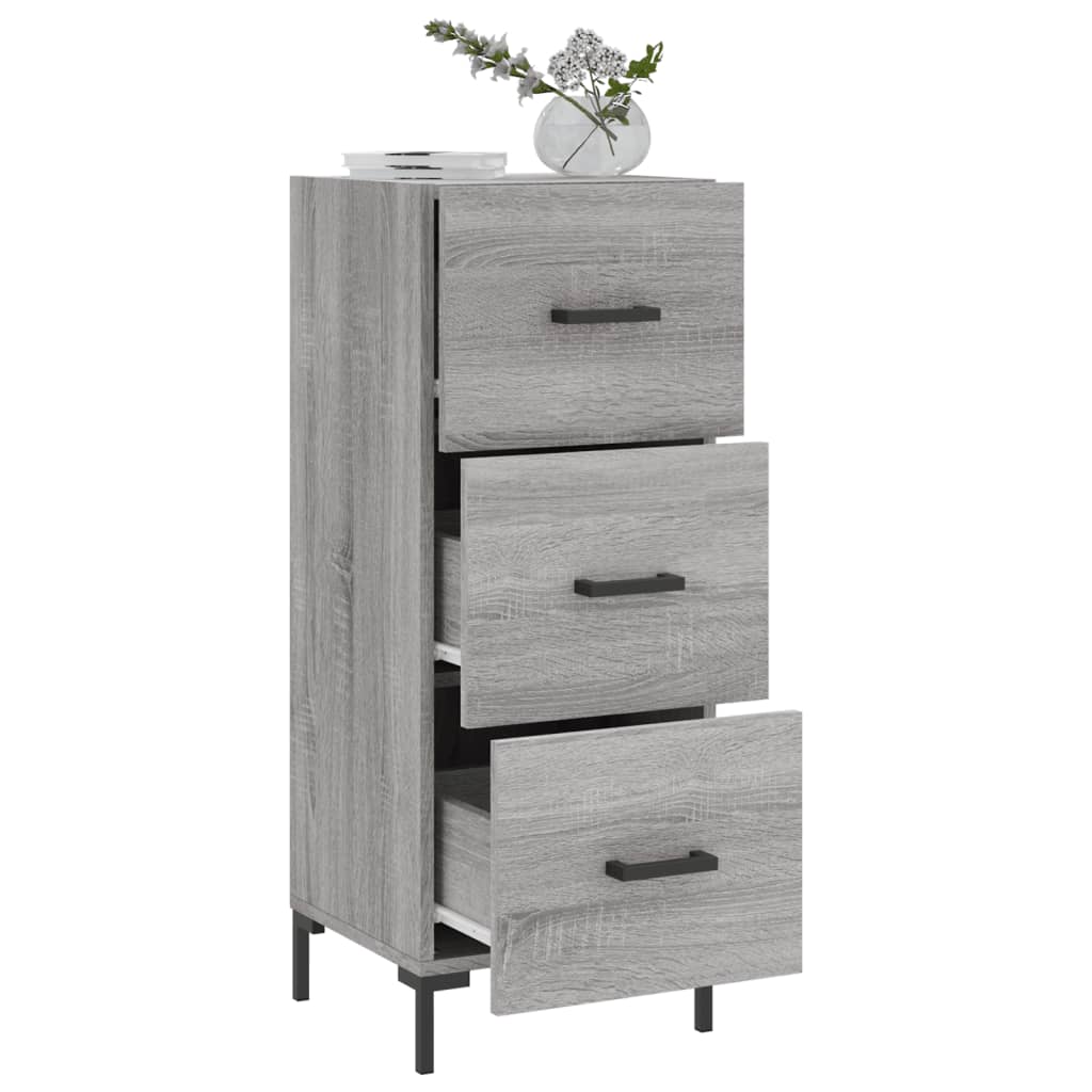 vidaXL Sideboard Grey Sonoma 34.5x34x90 cm Engineered Wood 4