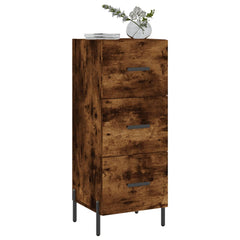 vidaXL Sideboard Smoked Oak 34.5x34x90 cm Engineered Wood 3