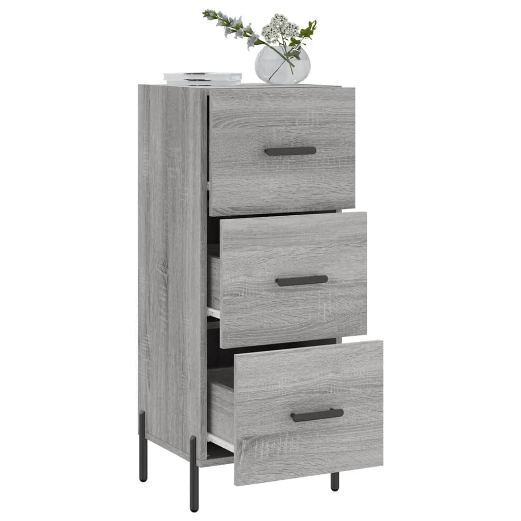 vidaXL Sideboard Grey Sonoma 34.5x34x90 cm Engineered Wood 4