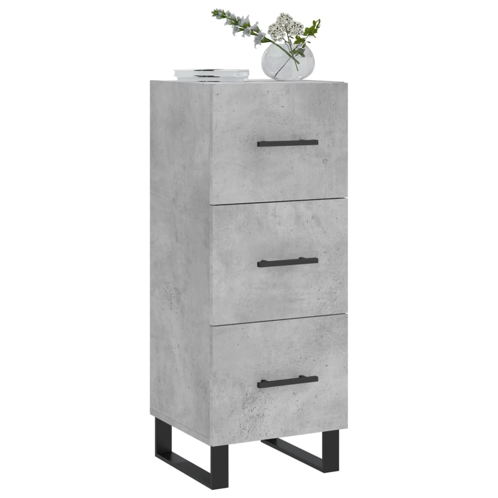 vidaXL Sideboard Concrete Grey 34.5x34x90 cm Engineered Wood 3