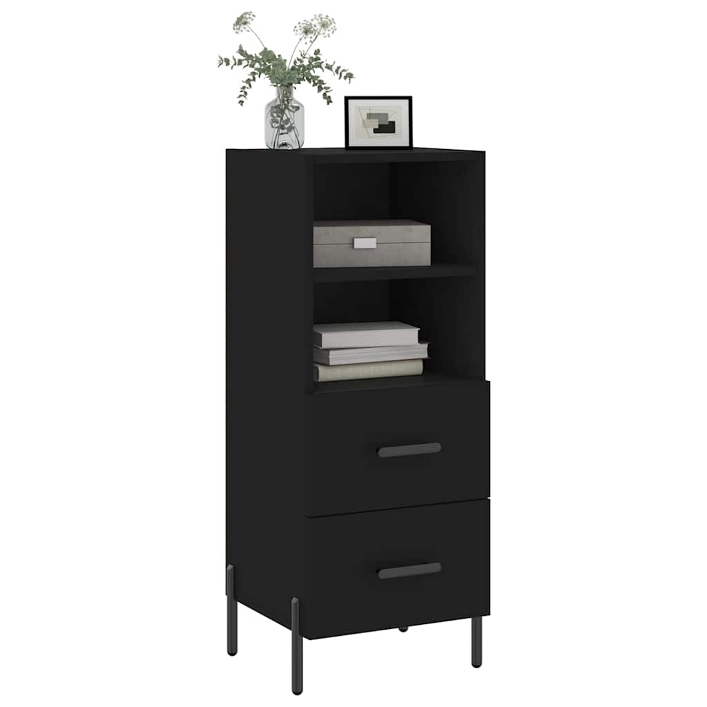 vidaXL Sideboard Black 34.5x34x90 cm Engineered Wood 3
