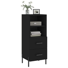 vidaXL Sideboard Black 34.5x34x90 cm Engineered Wood 3