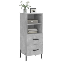 vidaXL Sideboard Concrete Grey 34.5x34x90 cm Engineered Wood 3
